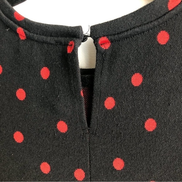 Polka Dot Midi Dress in Red and Black - Picture 6 of 10